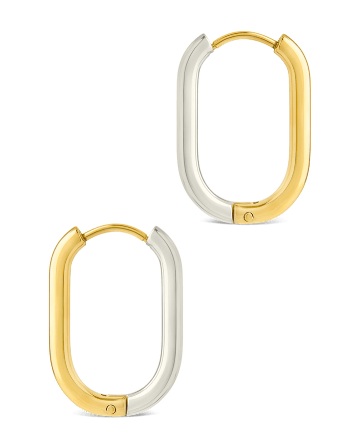 Dafne Dual Tone Oval Hoops