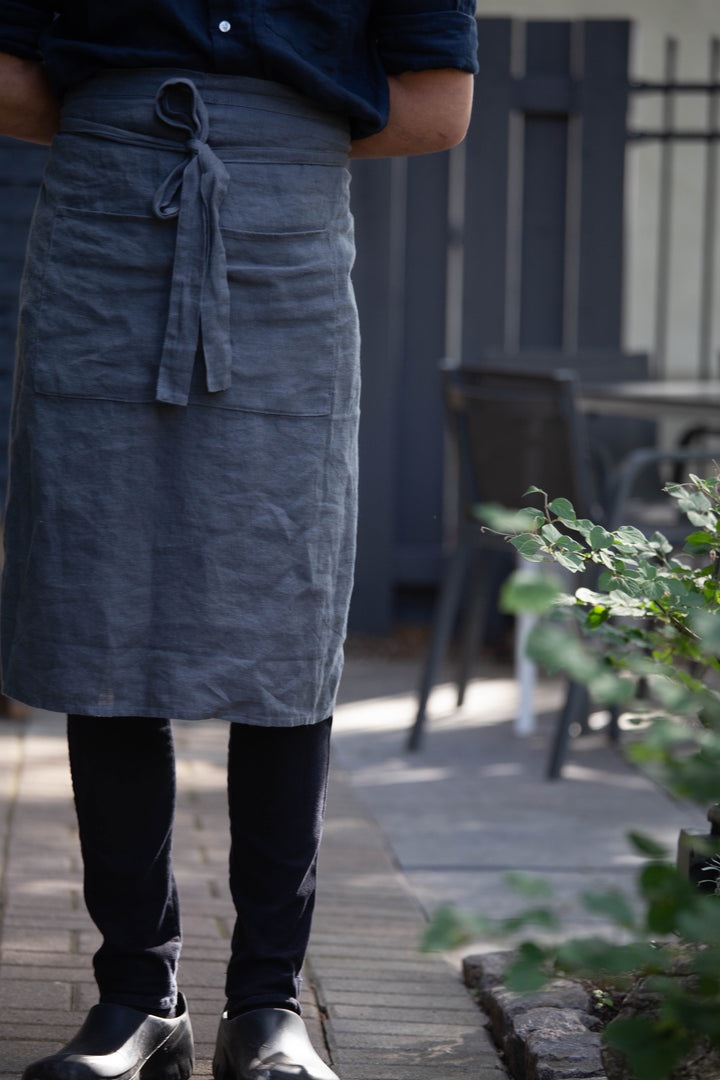 Garson Linen Apron by Linen Way