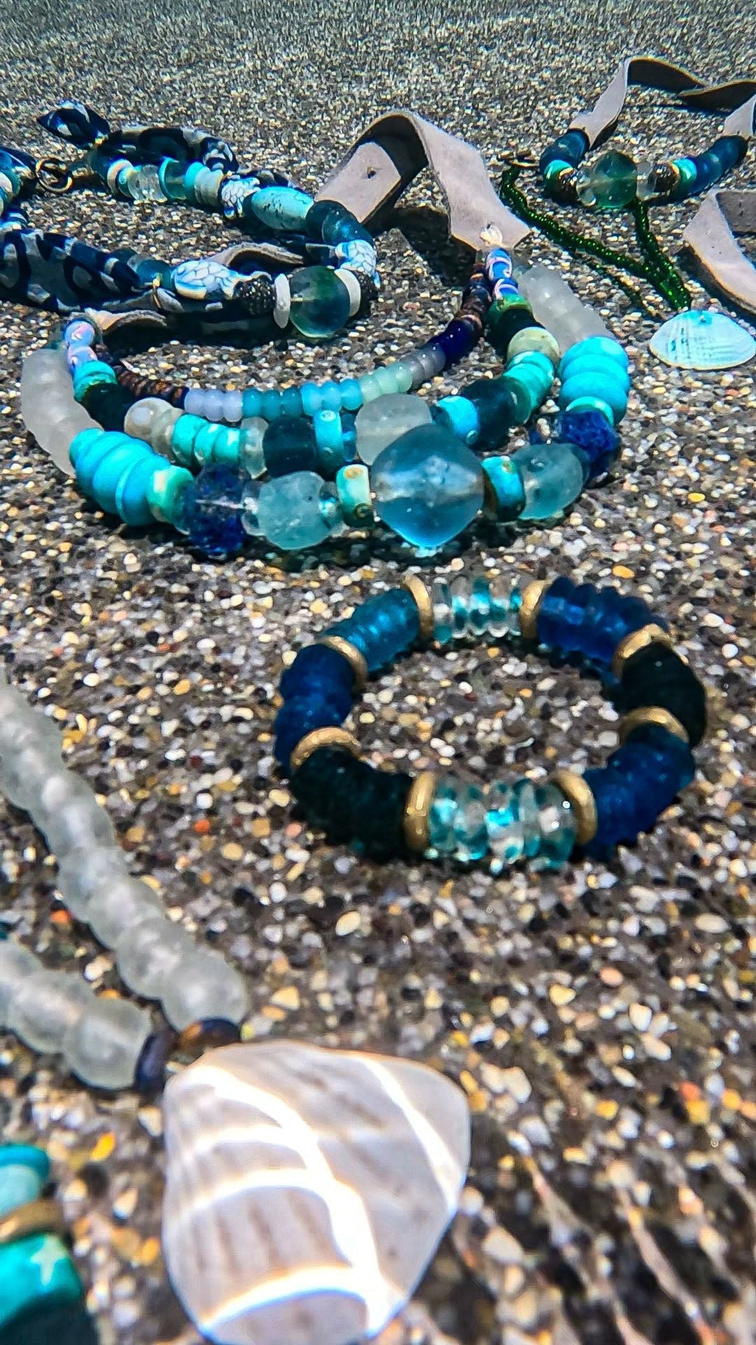 Intricate Stack Bracelet | Glass Azul