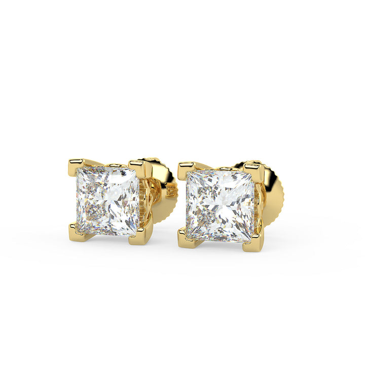 Sirius Princess Stud Earrings - Multiple Sizes by Brilliant Carbon