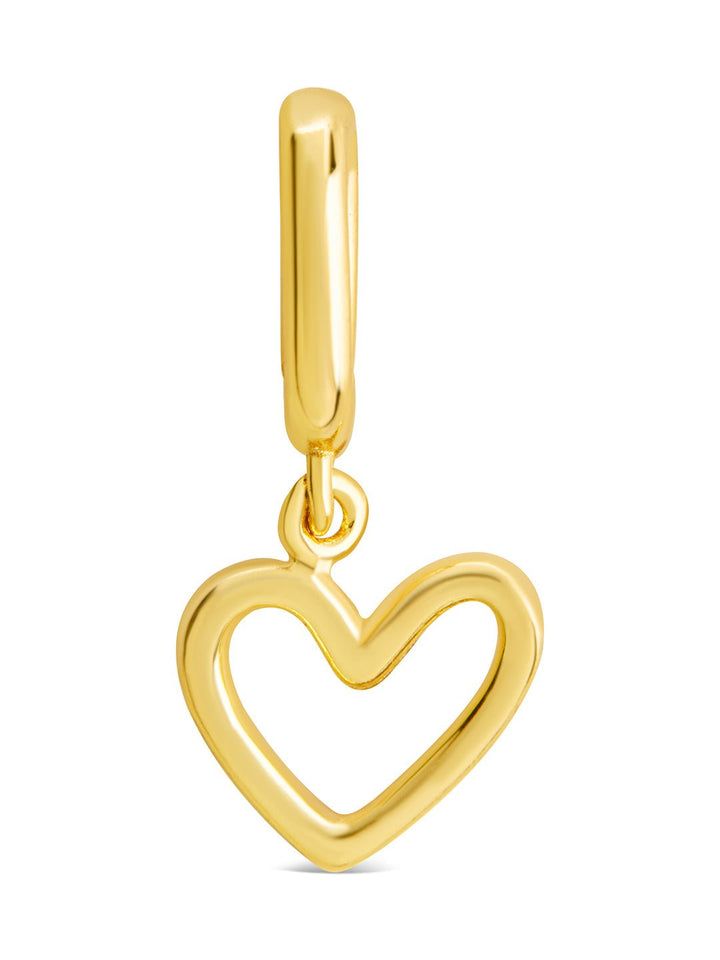 Polished Heart Outline Charm