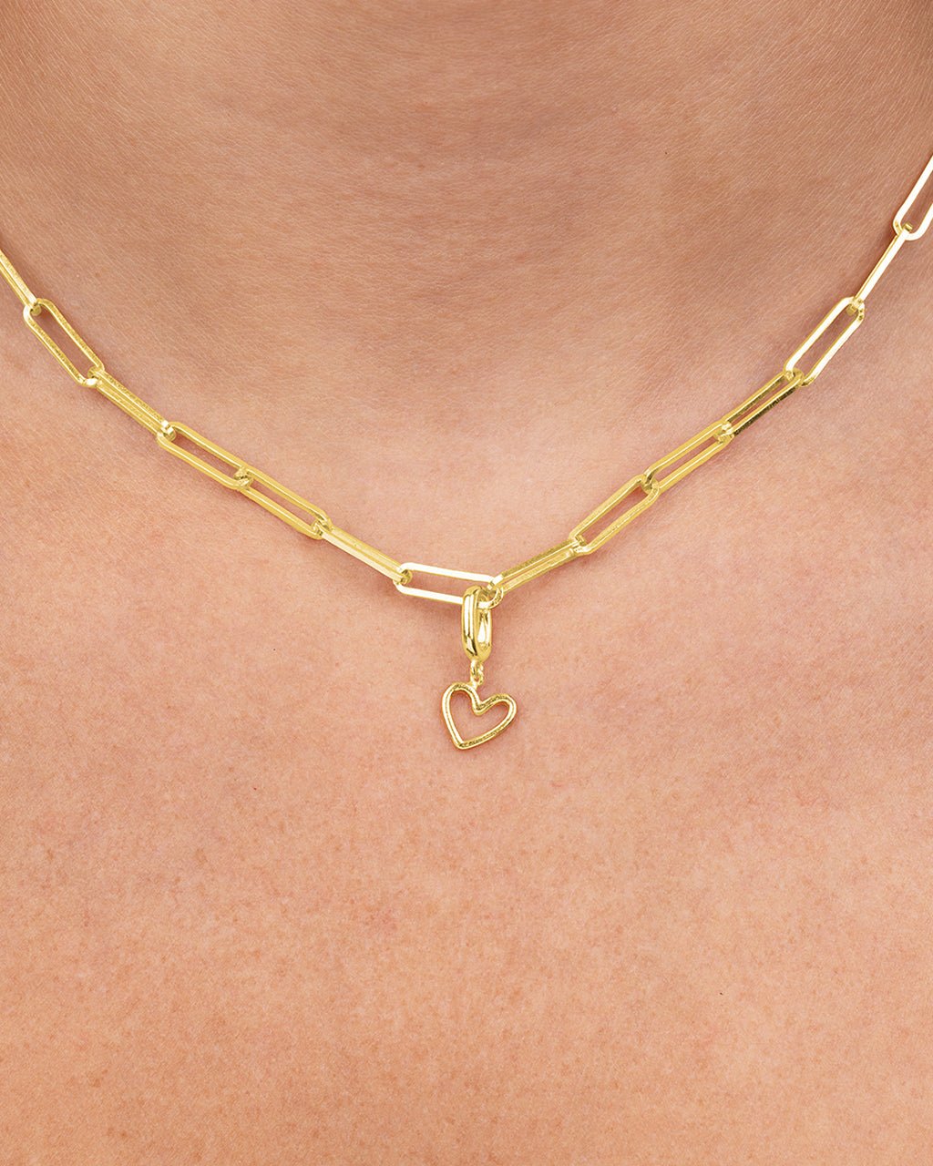 Polished Heart Outline Charm