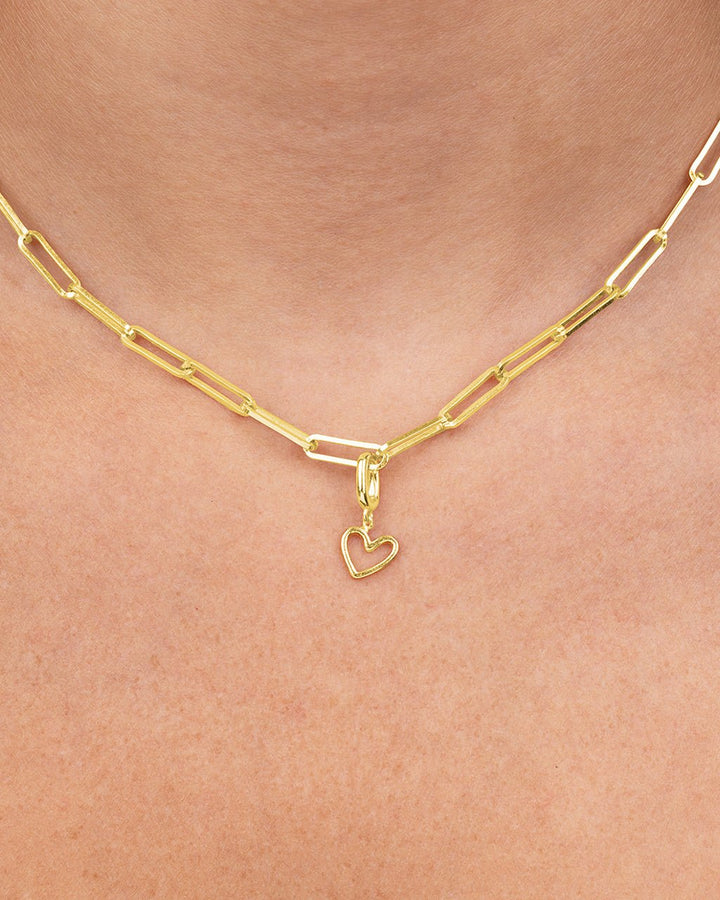 Polished Heart Outline Charm