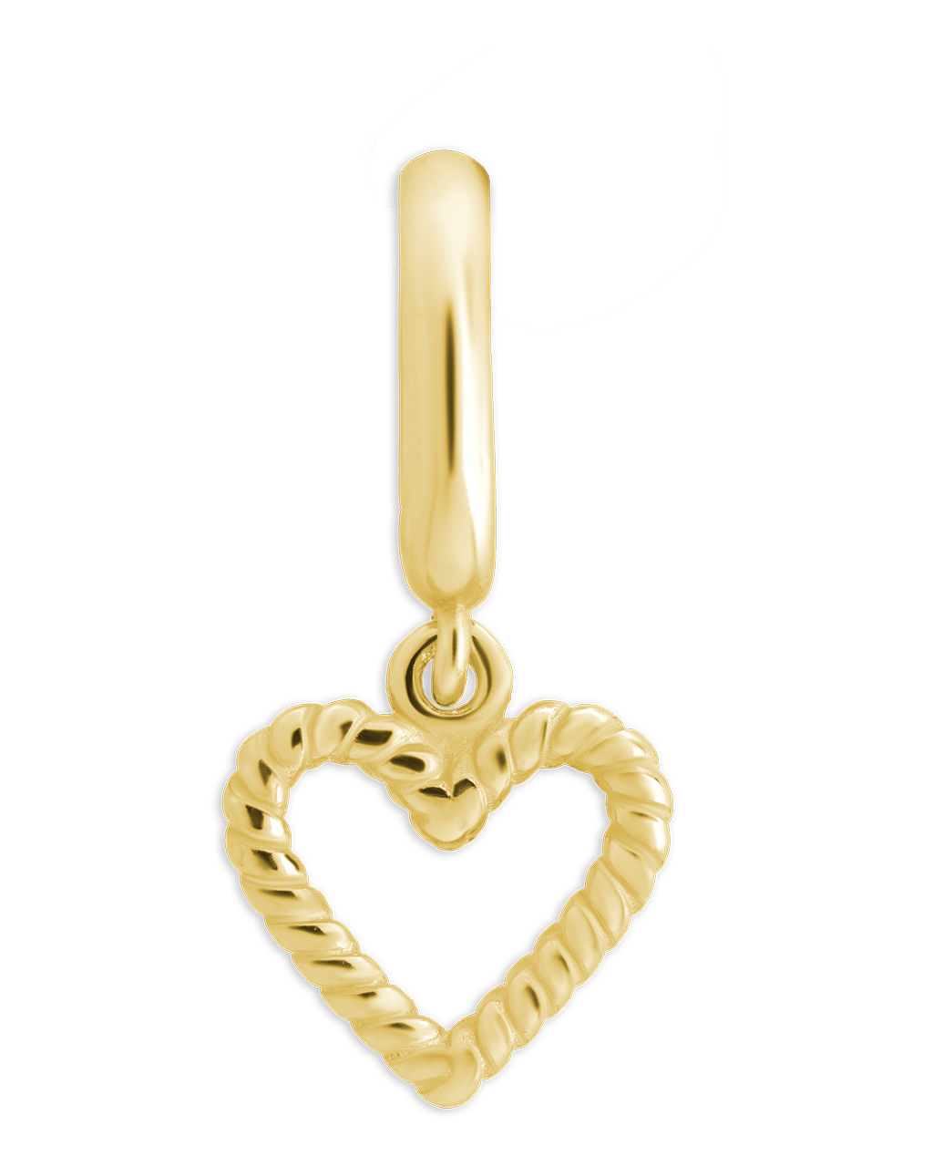 Braided Heart Outline Charm