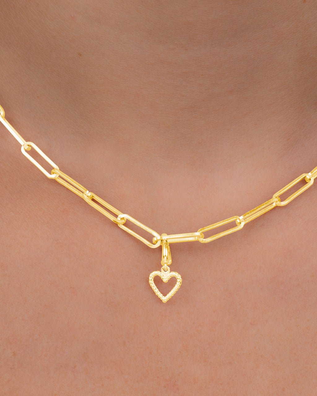 Braided Heart Outline Charm