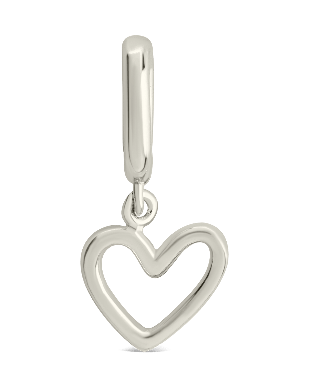 Polished Heart Outline Charm