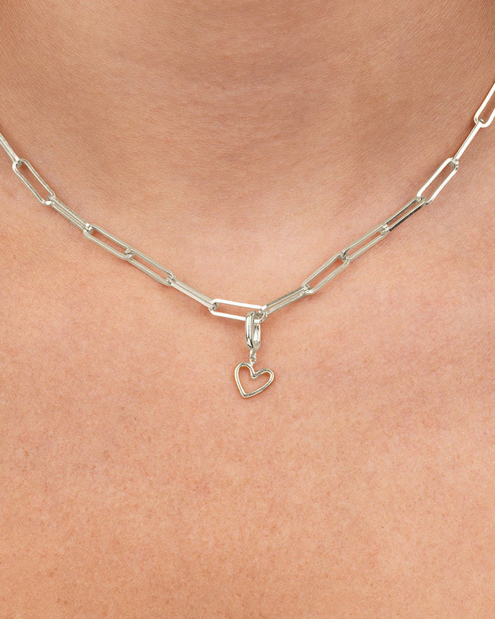 Polished Heart Outline Charm