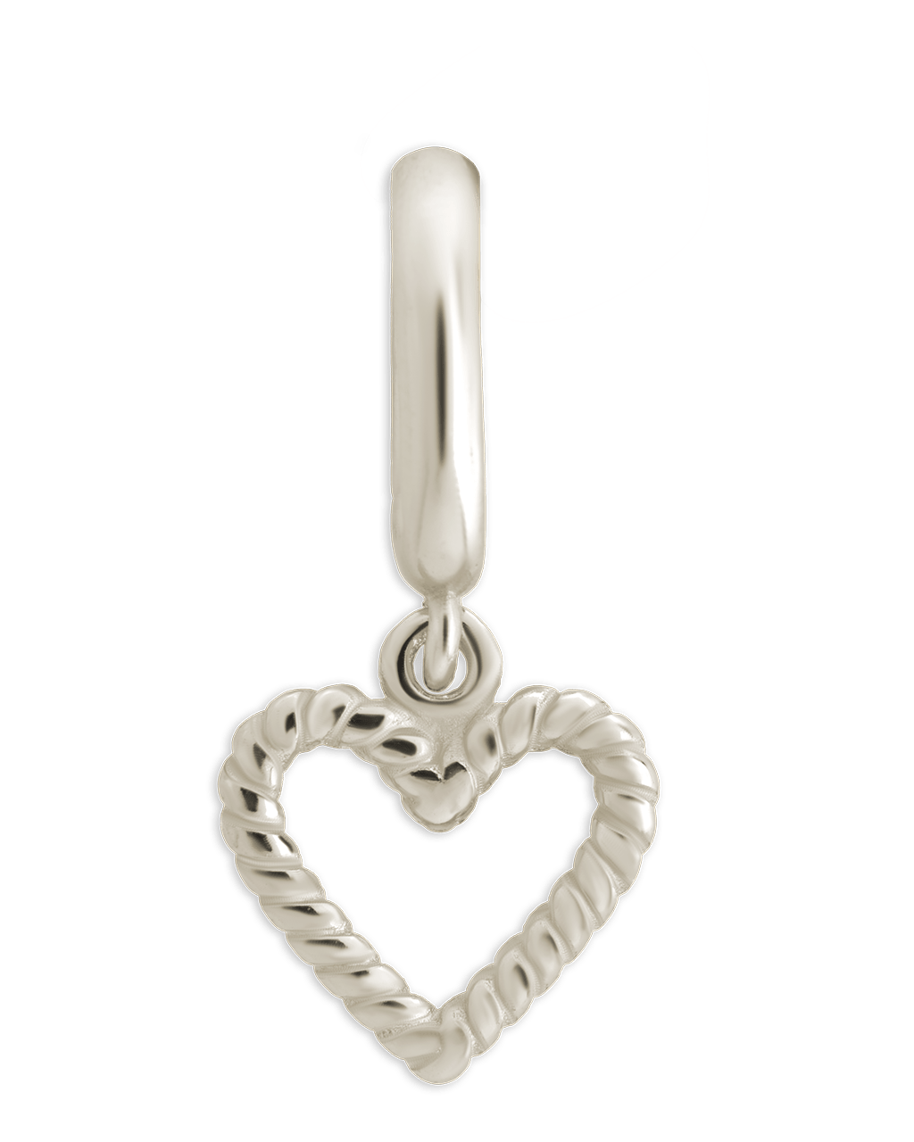 Braided Heart Outline Charm