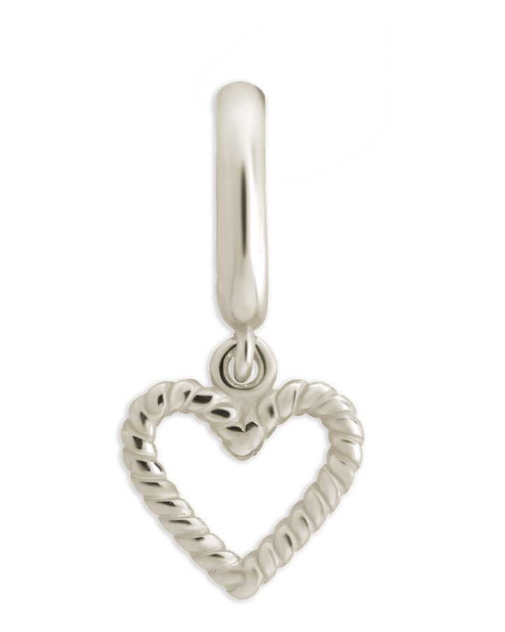 Braided Heart Outline Charm