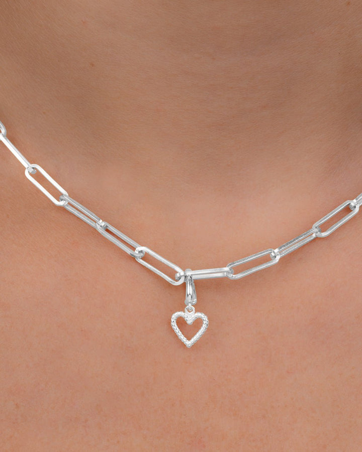 Braided Heart Outline Charm