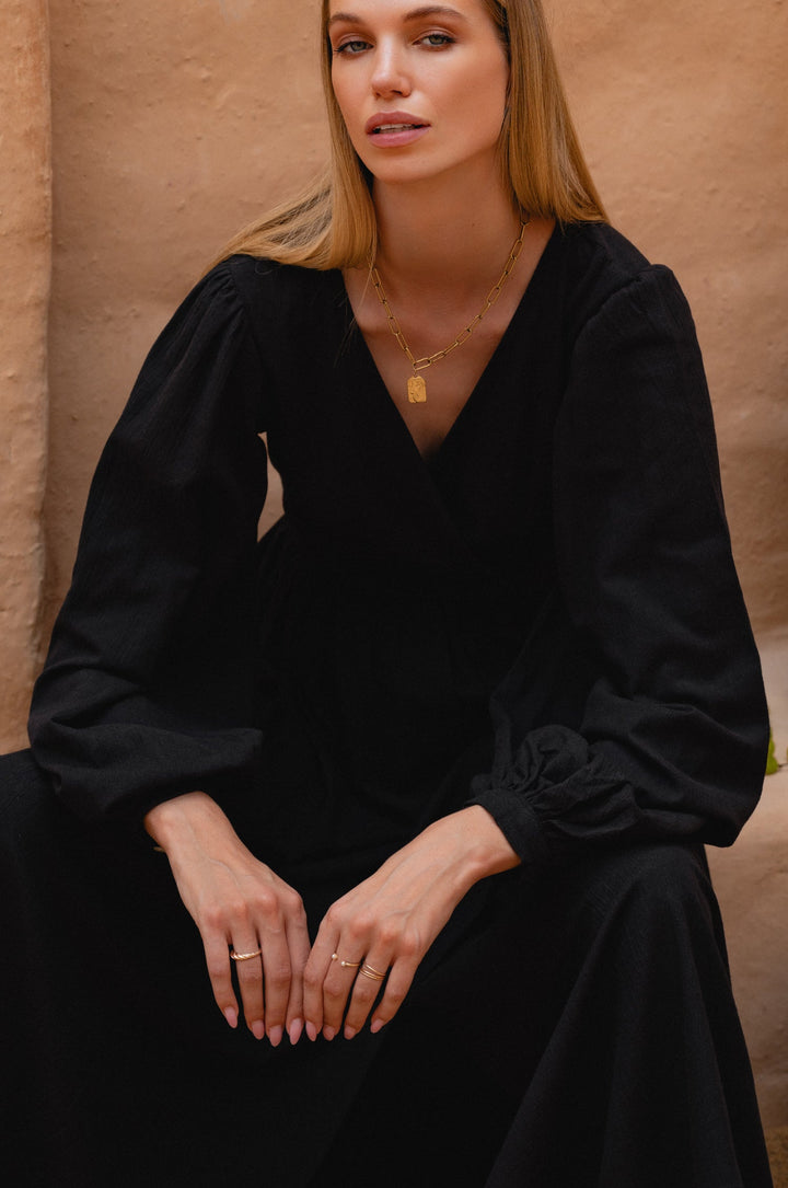 Emerie Long Sleeve Wrap Dress by Bali Lane