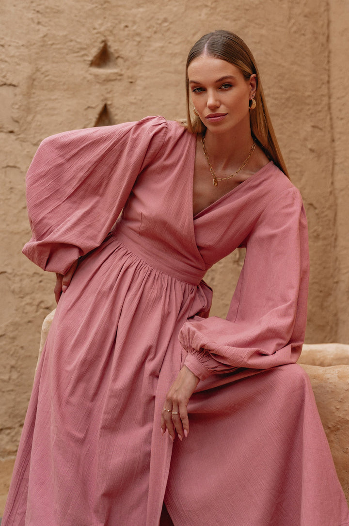 Emerie Long Sleeve Wrap Dress by Bali Lane
