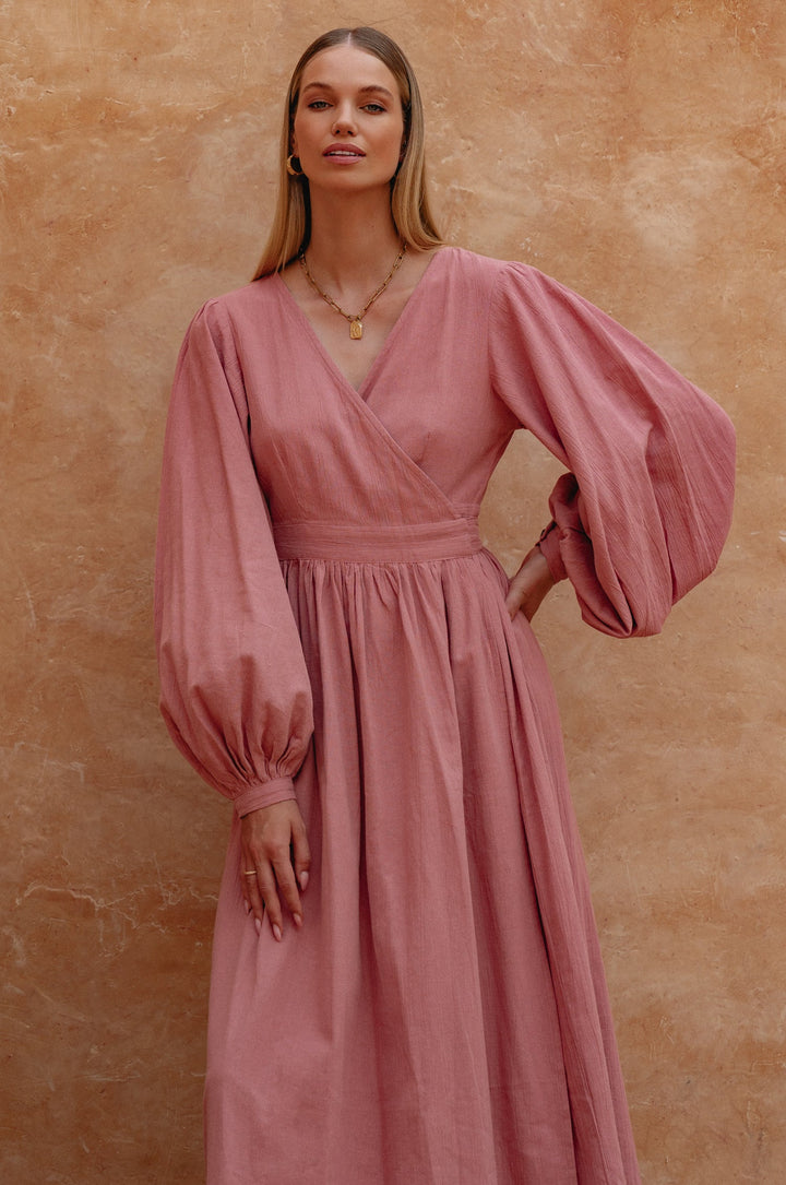Emerie Long Sleeve Wrap Dress by Bali Lane