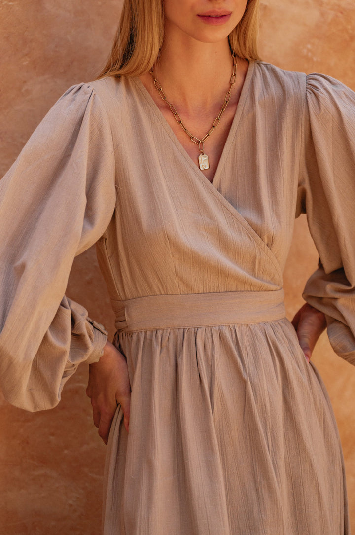 Emerie Long Sleeve Wrap Dress by Bali Lane