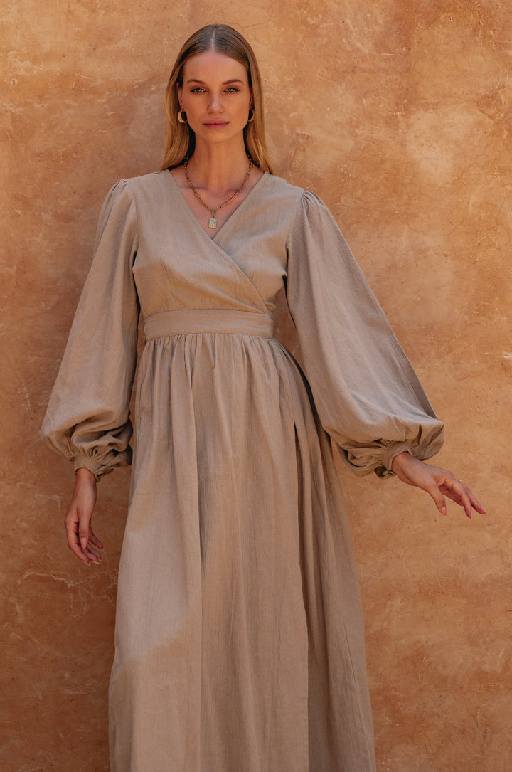 Emerie Long Sleeve Wrap Dress by Bali Lane