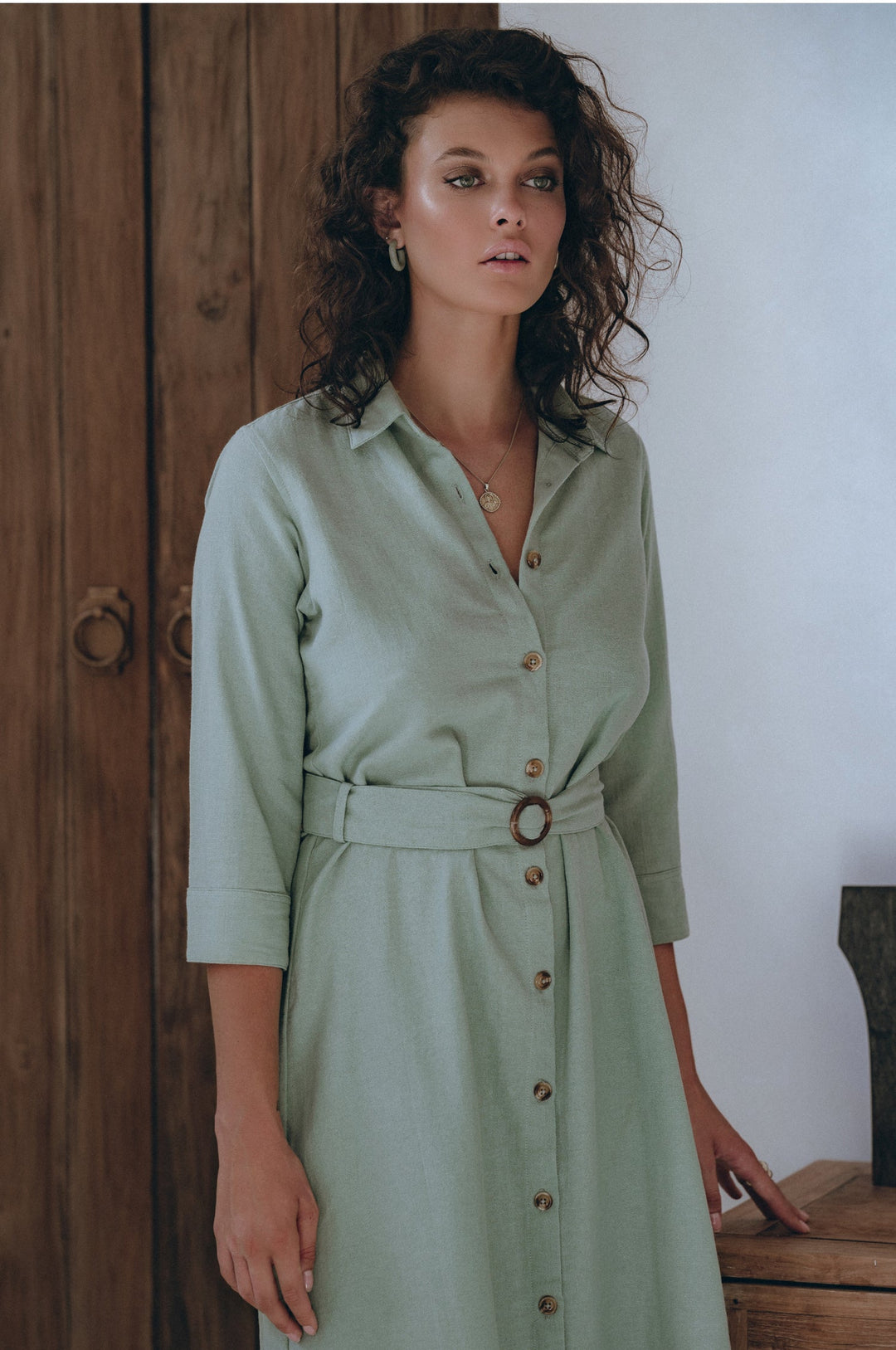 Essence Shirt Linen Dress by Bali Lane