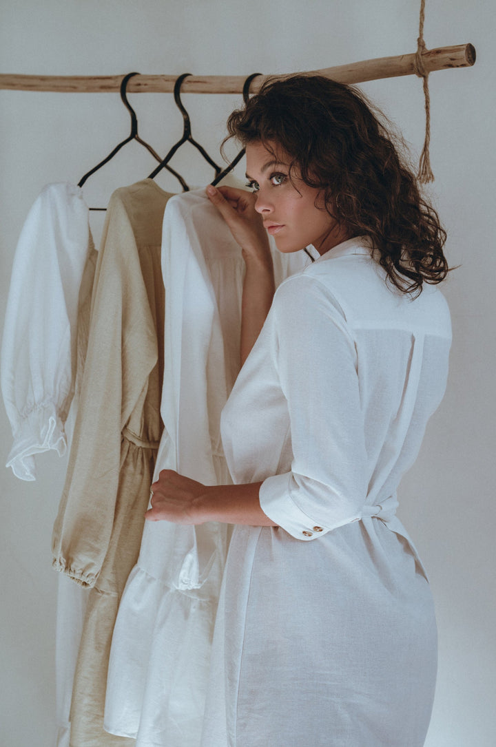 Essence Shirt Linen Dress by Bali Lane