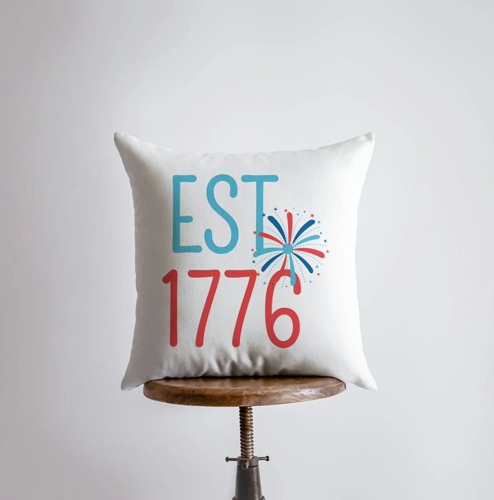 Est 1776 | Pillow Cover | Memorial Gift | Home Decor | Freedom Pillow | Pillow | Farmhouse Decor | Throw Pillows | Bedroom Decor | Fourth US