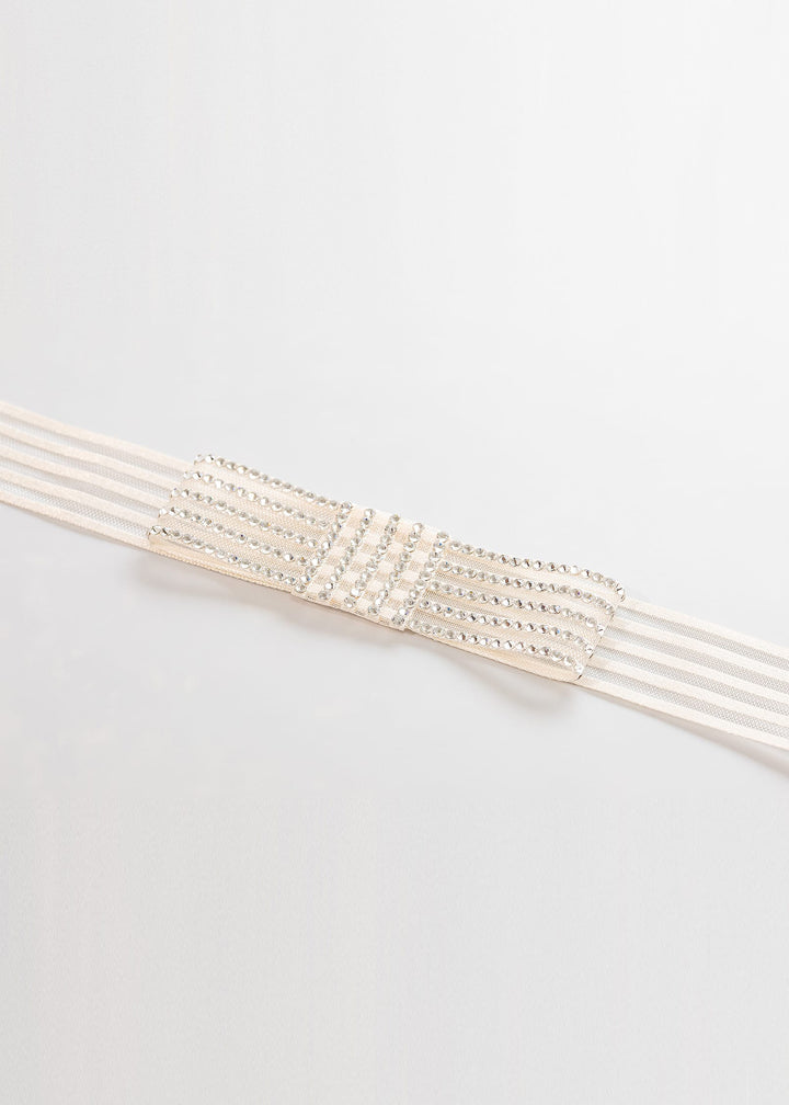 Evie Striped Ribbon Bow Belt