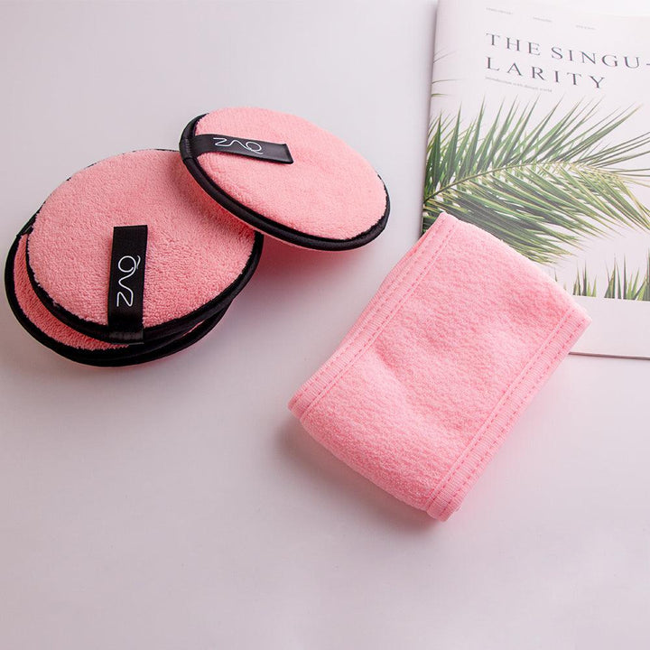 ZAQ Reusable Makeup Remover Pads 4pack with Spa facial Headband by ZAQ Skin & Body