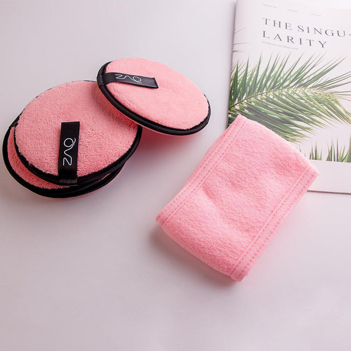 ZAQ Reusable Makeup Remover Pads 4pack with Spa facial Headband