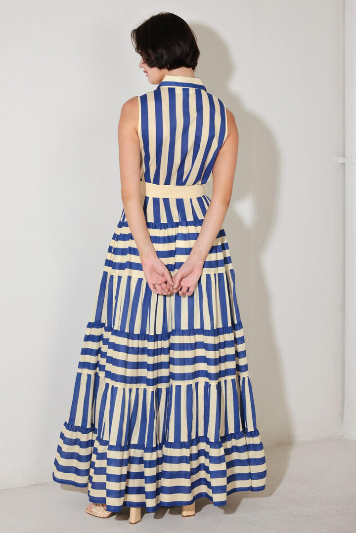 SUNSET BOARDWALK STRIP MAXI DRESS