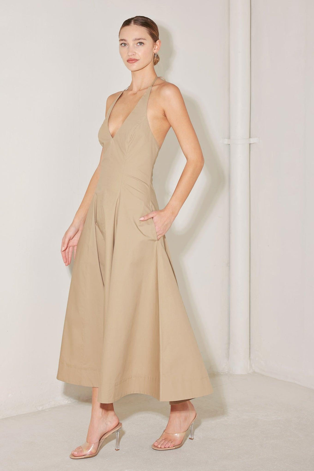 RESORT MAIN CHARACTER WOVEN MIDI DRESS