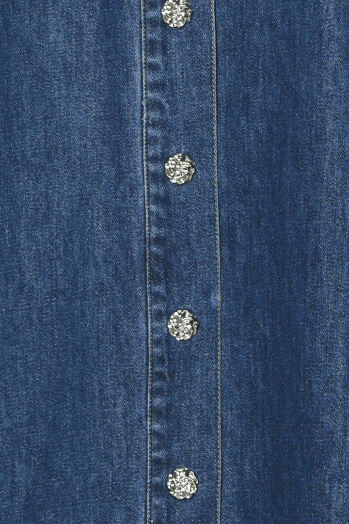 PARIS IN  DENIM MIDI DRESS