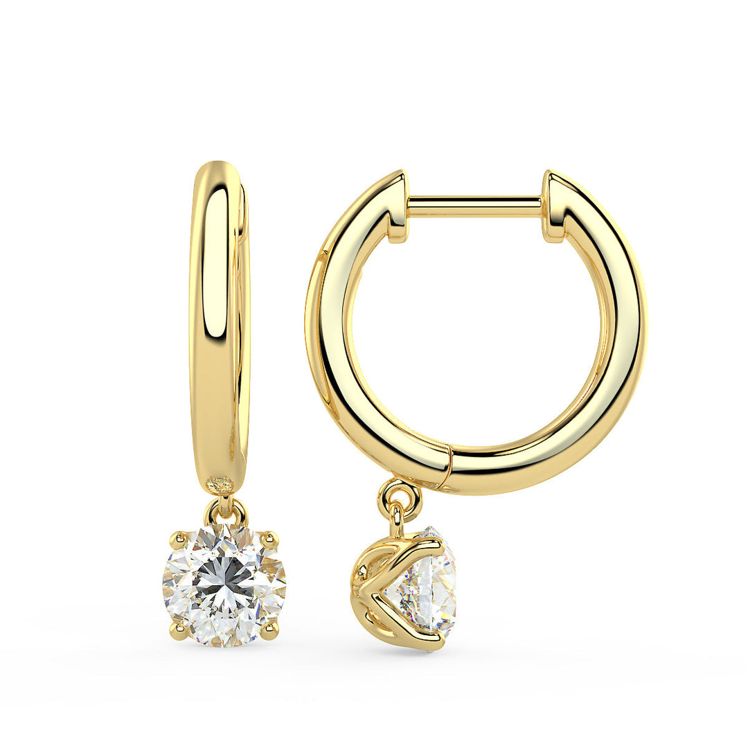 Sirius Drop Huggies (1.00 Ct. Tw.) by Brilliant Carbon