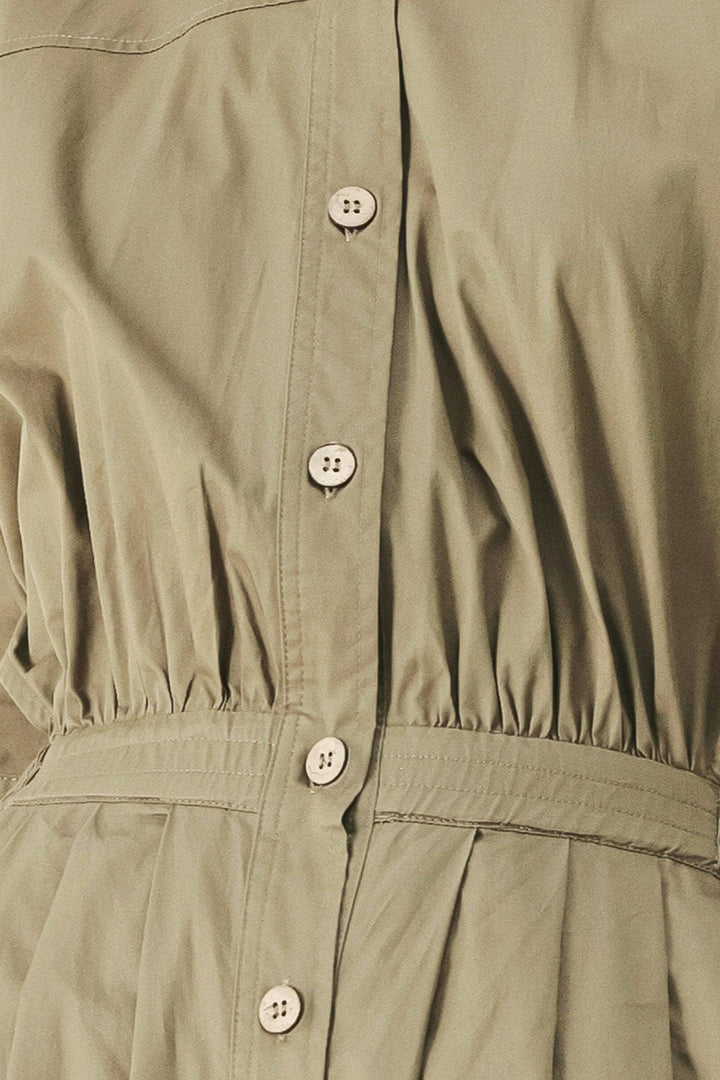 OLIVE DAYDREAM WOVEN JUMPSUIT