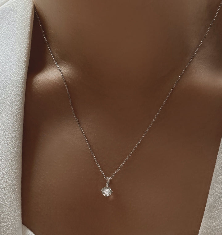 Sirius Solitaire Necklace - Multiple Sizes by Brilliant Carbon