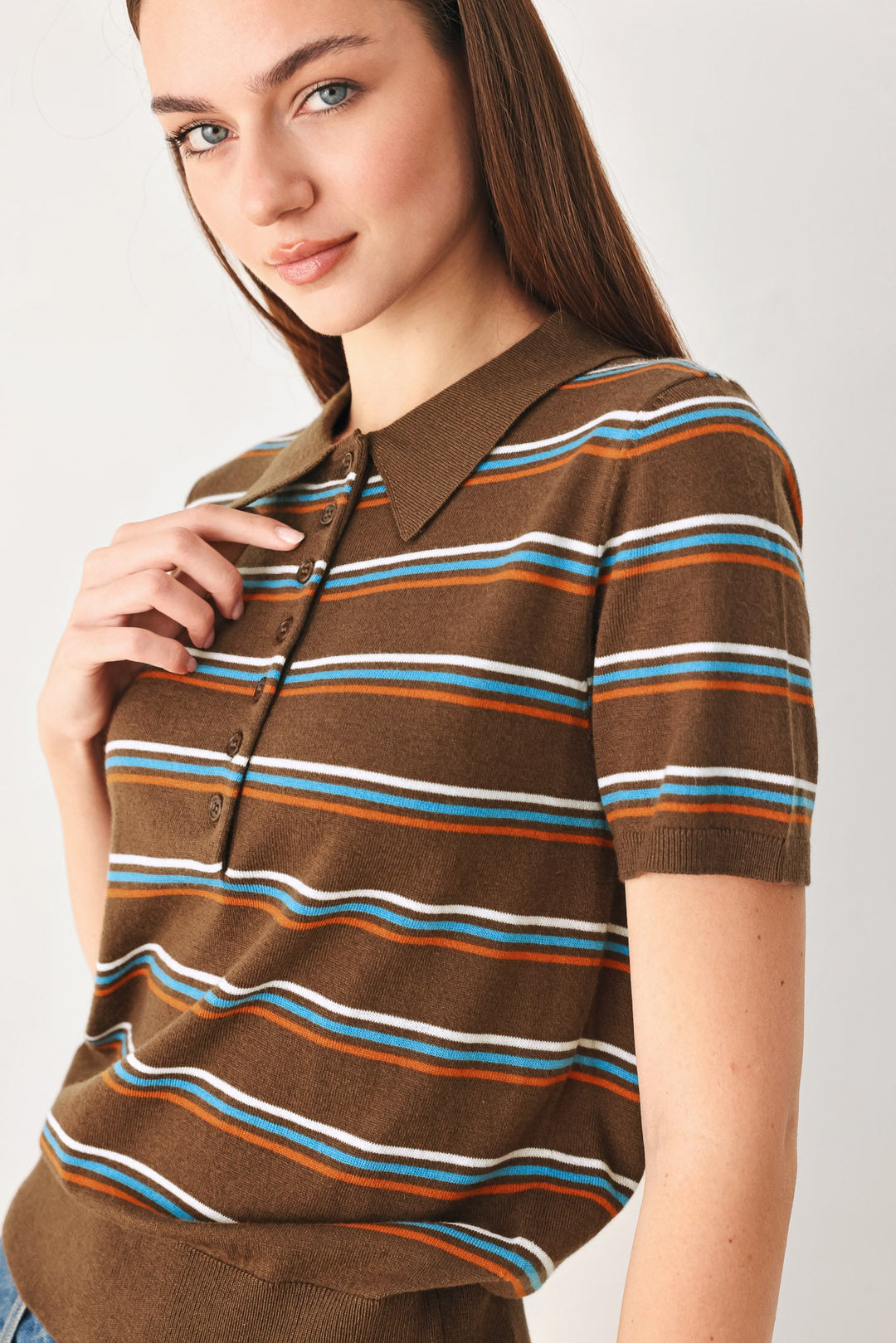 PRETTY IN PARADISE POLO TOP