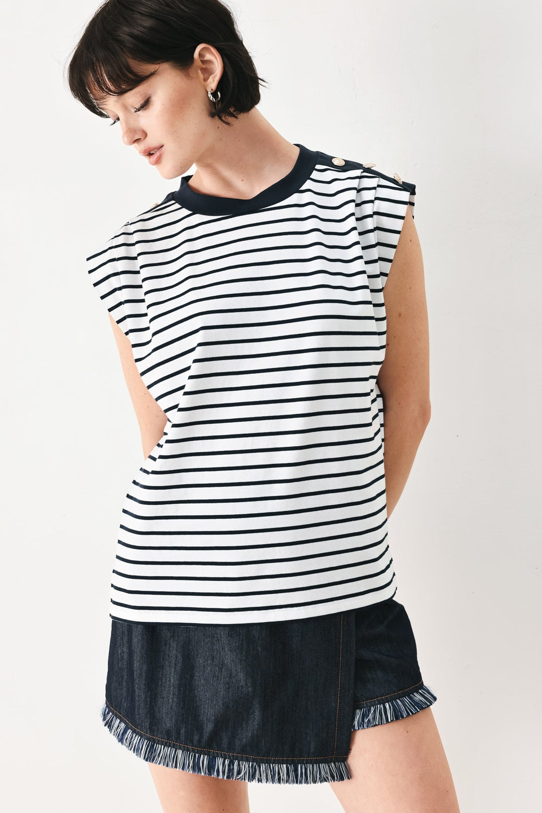EVERYDAY COOL STRIP KNIT TOP