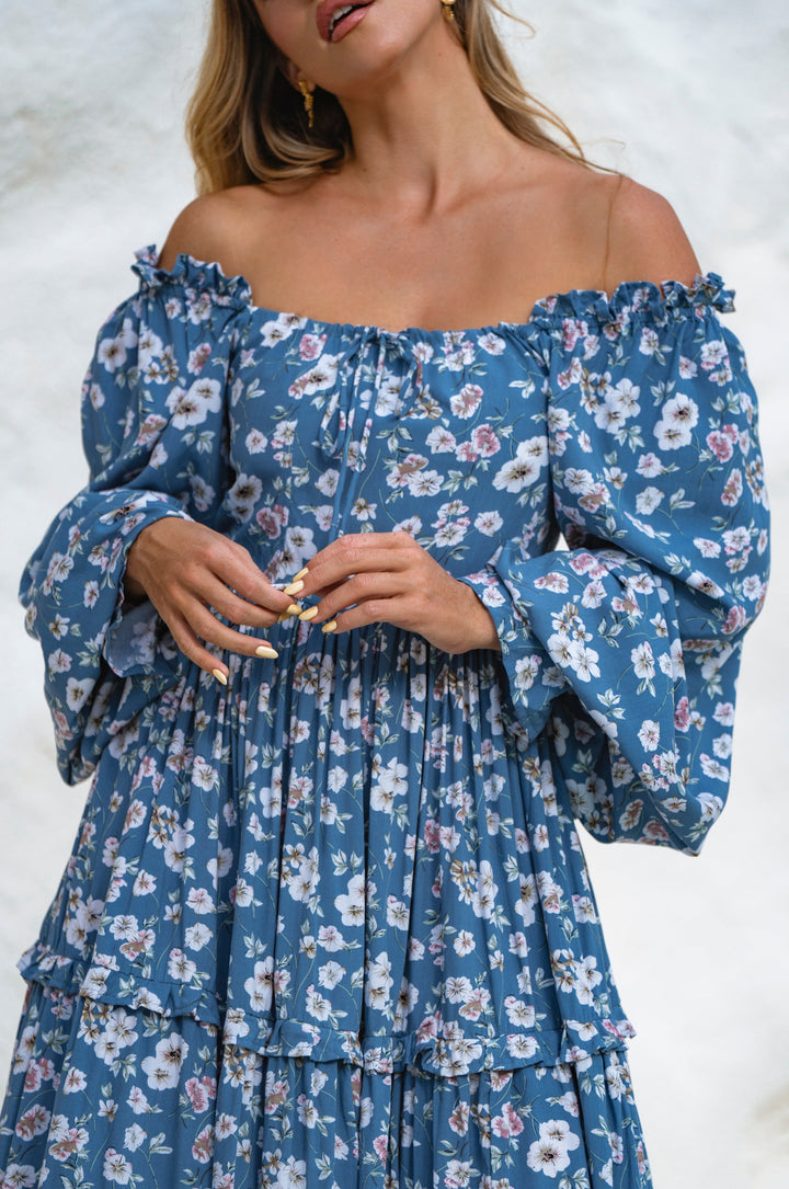 Floriana Long Sleeve Midi Dress by Bali ELF