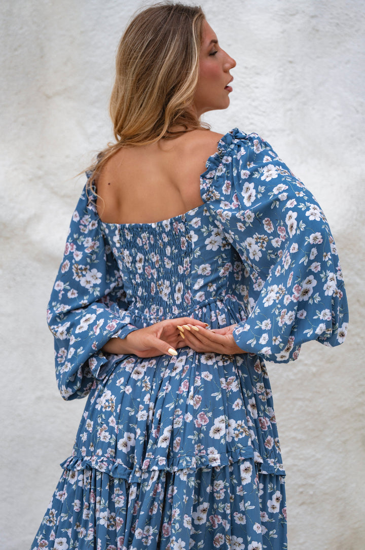 Floriana Long Sleeve Midi Dress by Bali ELF