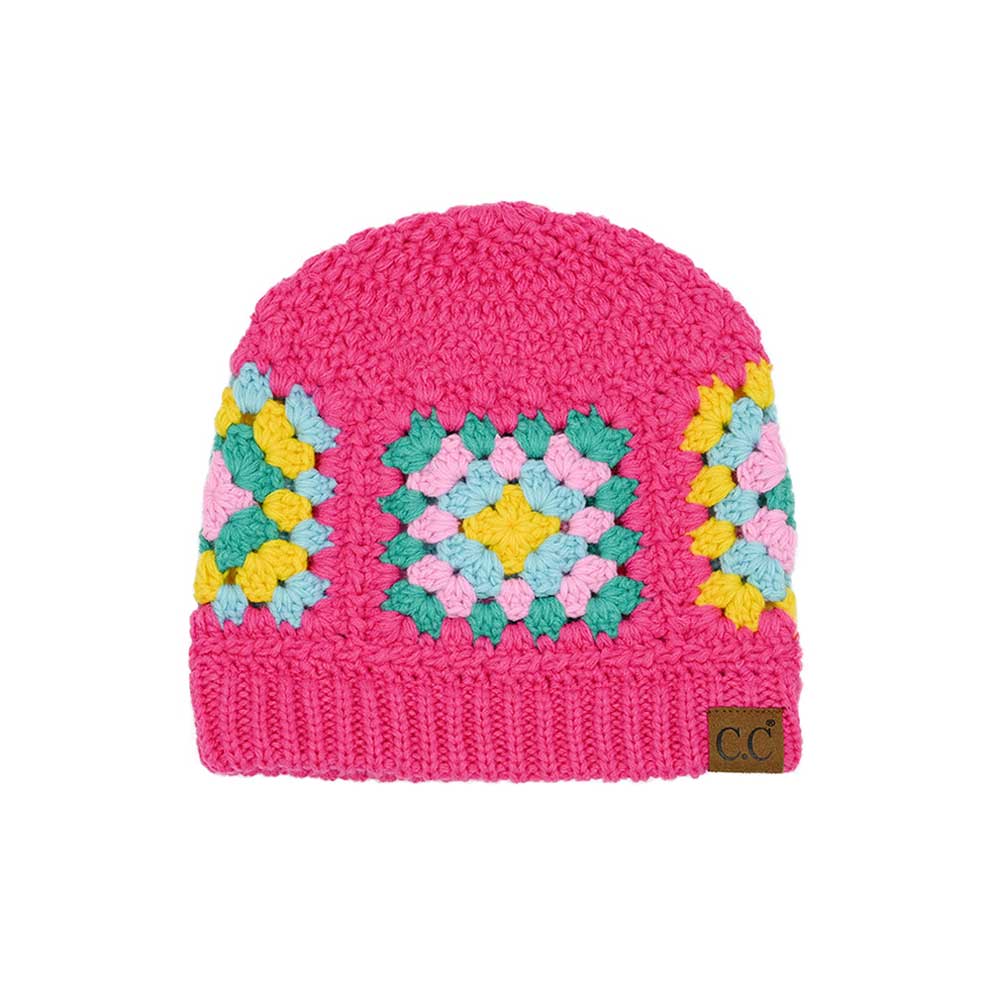 C.C Multi Color Crochet Beanie by Madeline Love