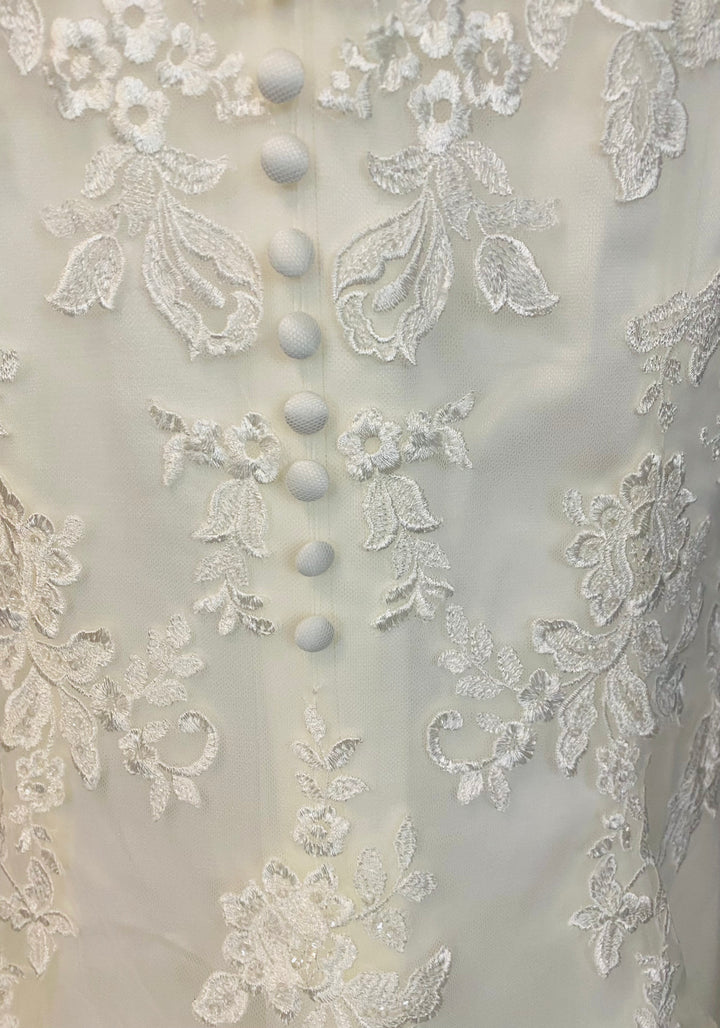 V-Neck Fit-to-Flare Gown Style 44054 by Sincerity Bridal Size 14