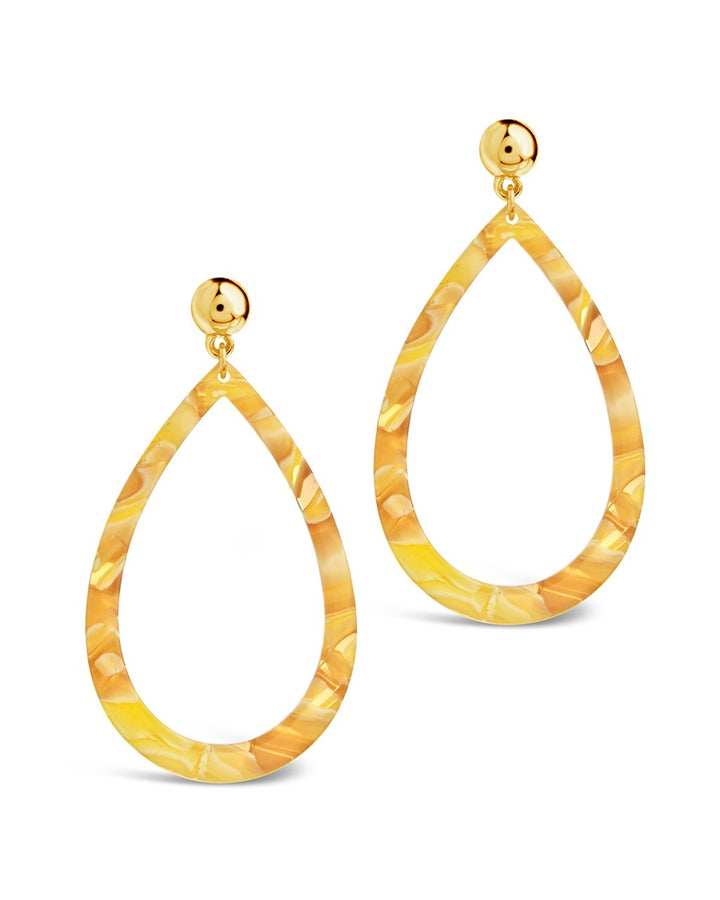 Teardrop Resin Stud Earrings by Sterling Forever