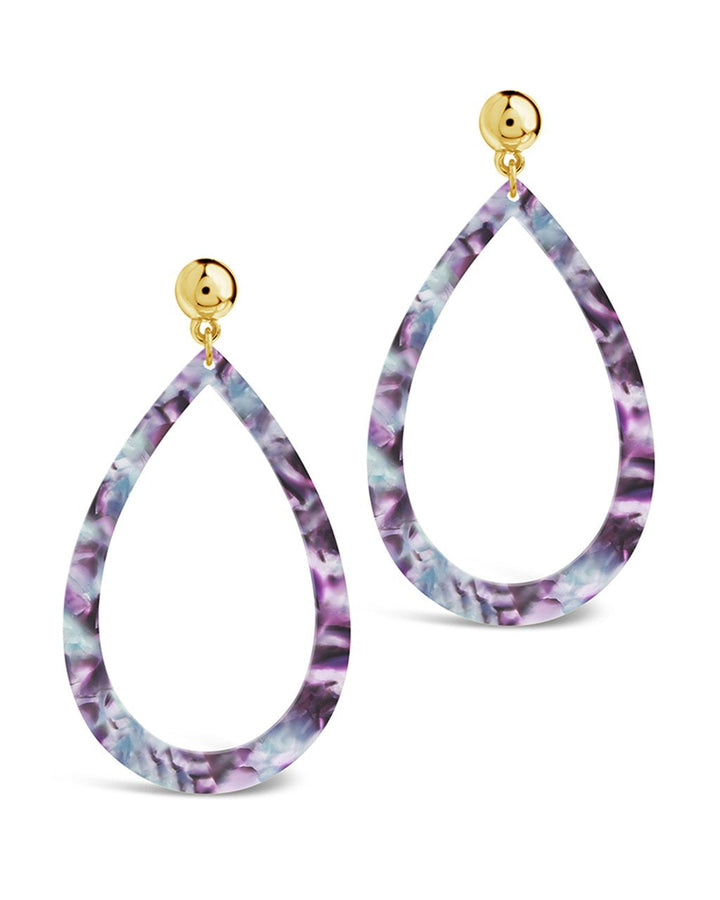 Teardrop Resin Stud Earrings by Sterling Forever