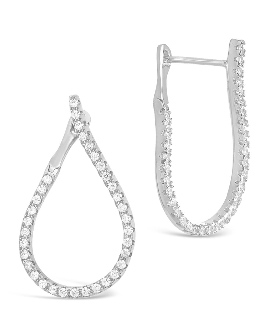 CZ Studded Drop Earrings by Sterling Forever