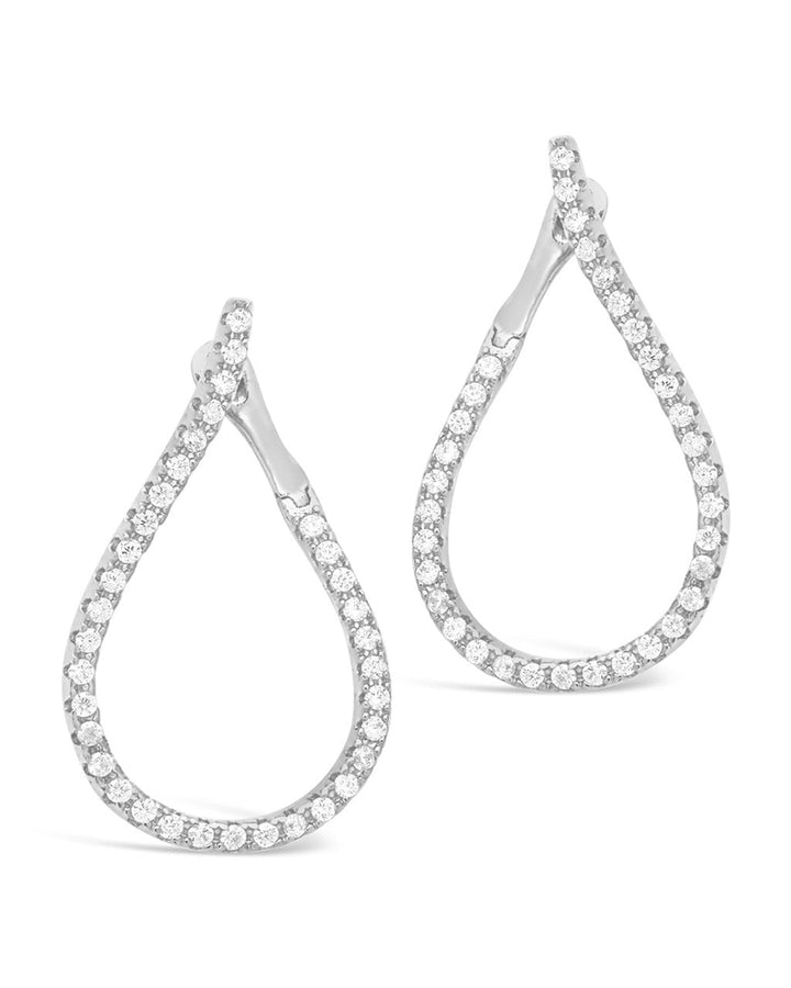 CZ Studded Drop Earrings by Sterling Forever