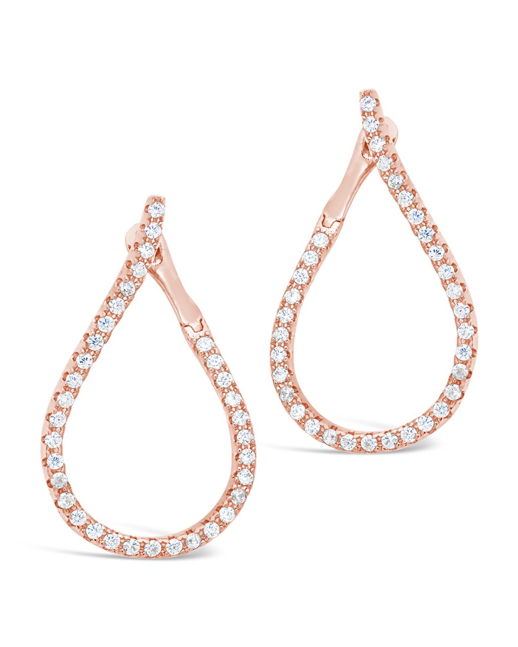 CZ Studded Drop Earrings by Sterling Forever