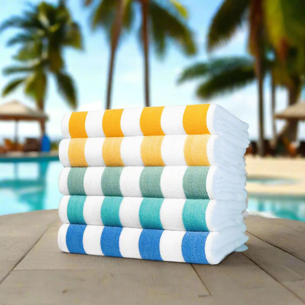 GOC Collection Cabana Pool Towels 6 PK - Rifz Textiles Inc