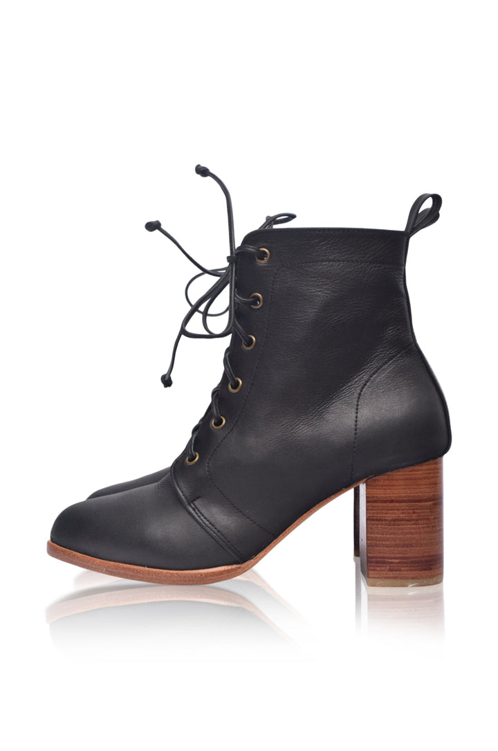 Giselle Leather Heel Booties by ELF
