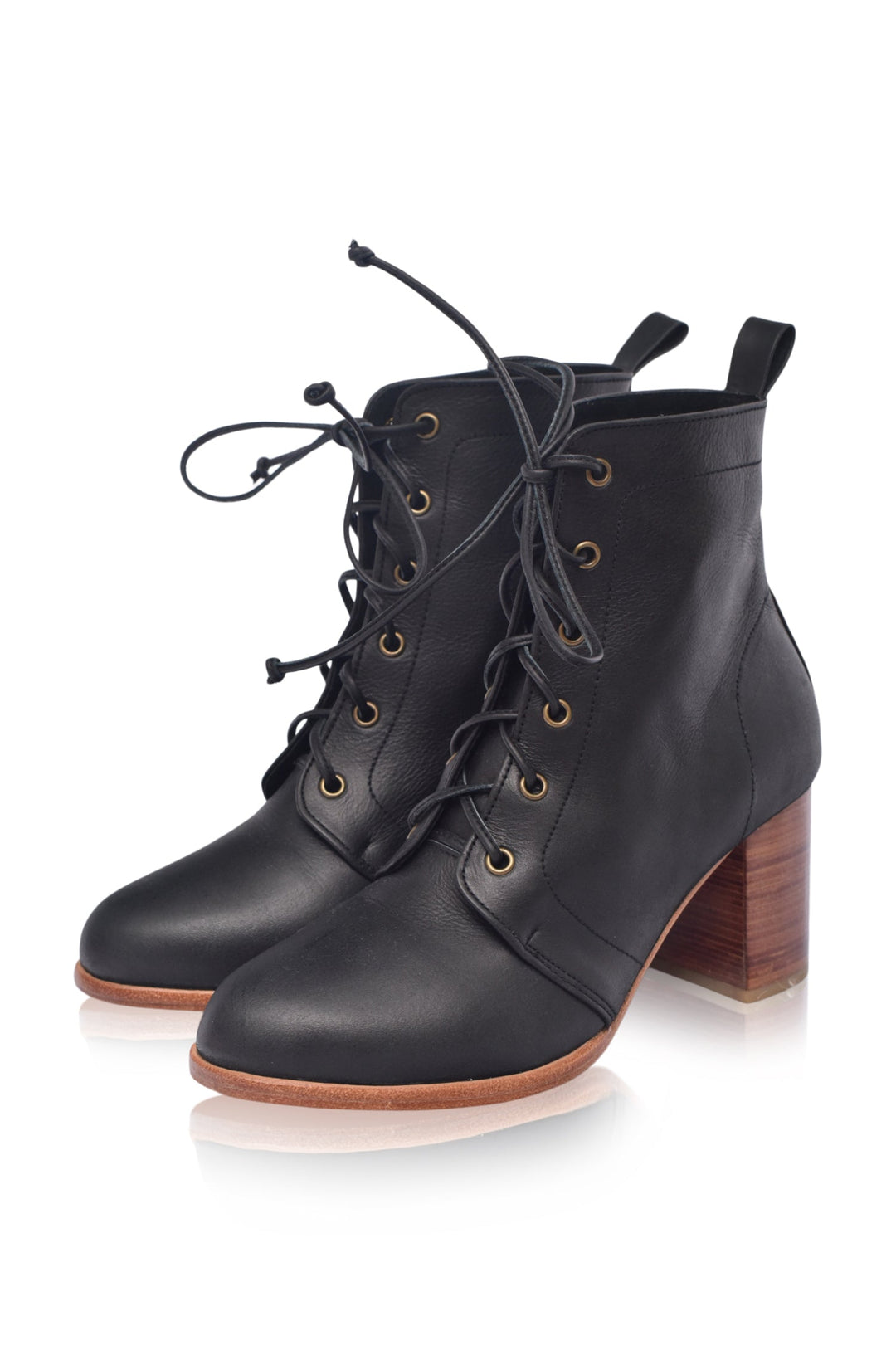 Giselle Leather Heel Booties by ELF