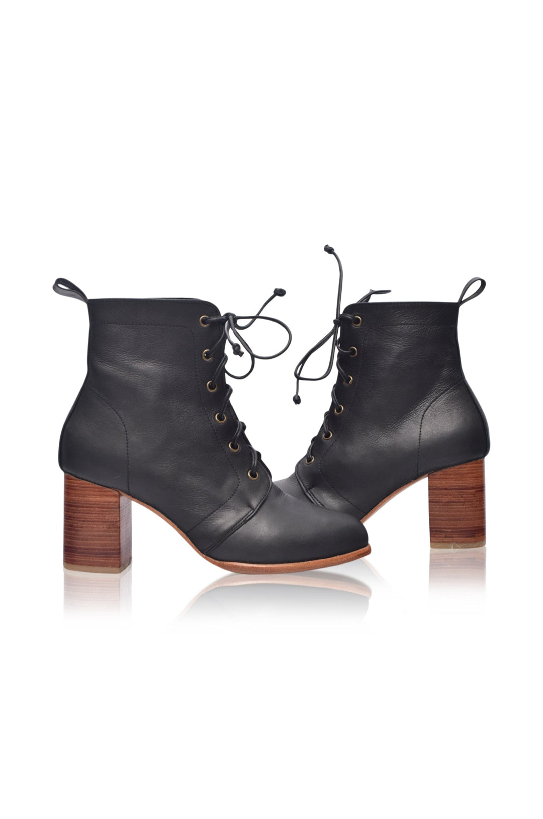 Giselle Leather Heel Booties by ELF