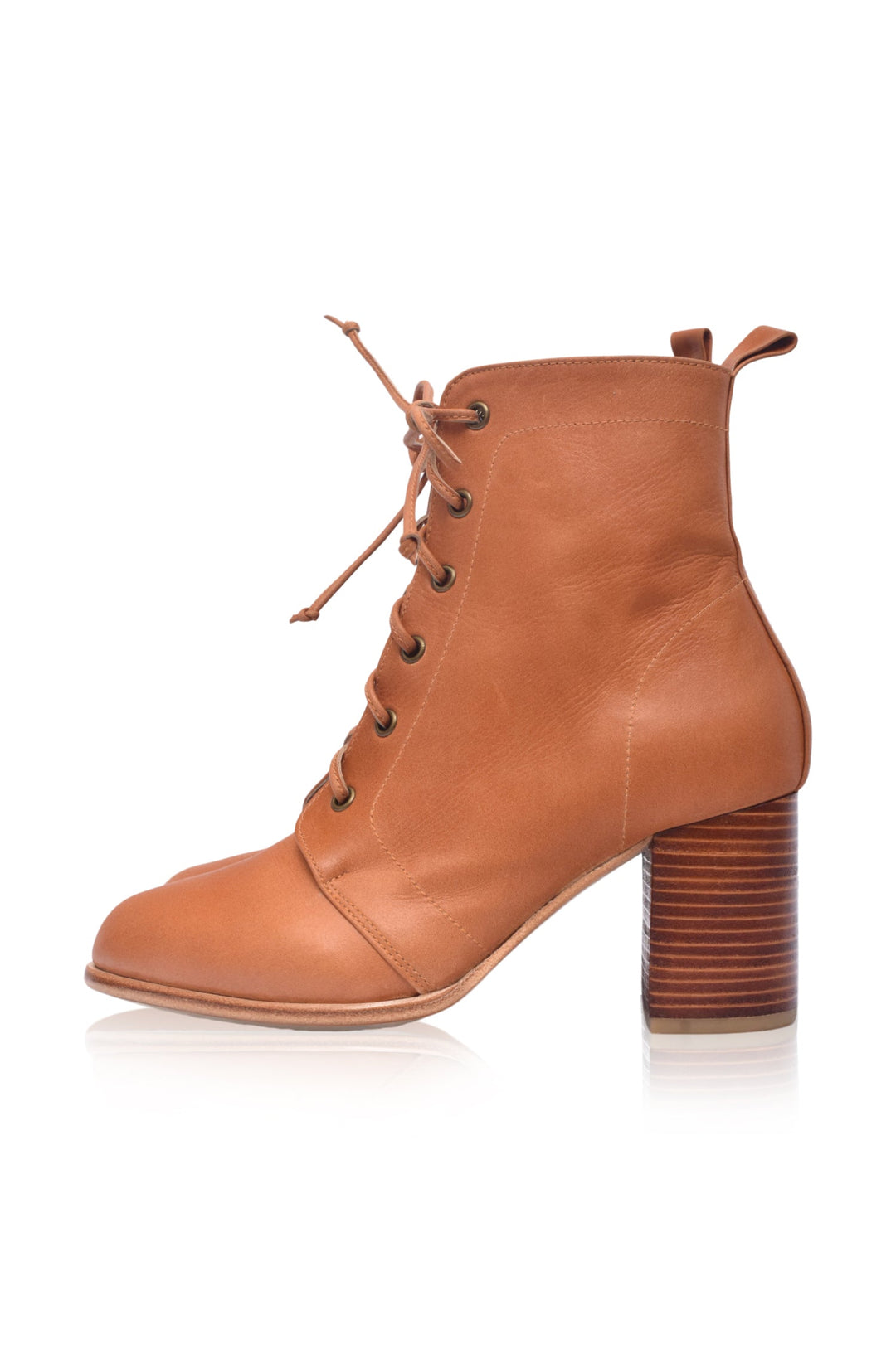 Giselle Leather Heel Booties by ELF