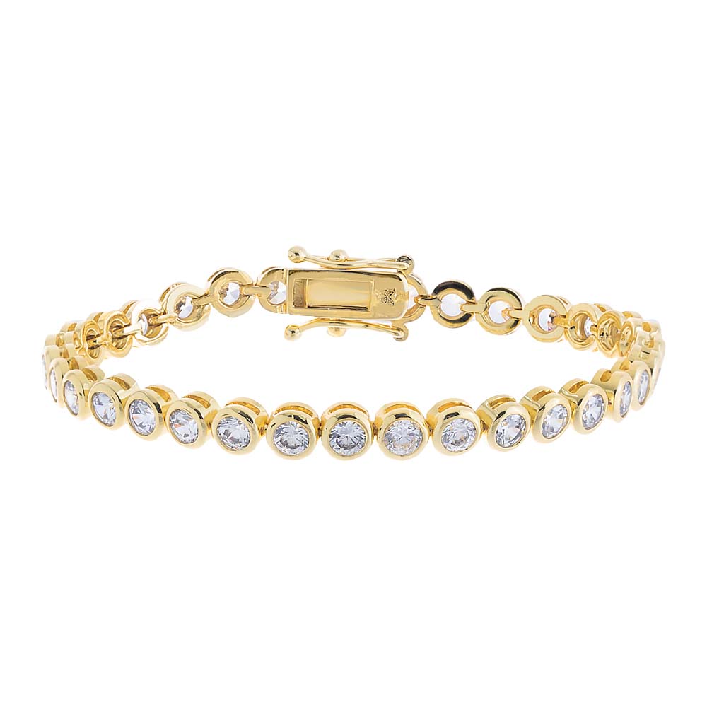 Bezel Tennis Bracelet by By Adina Eden