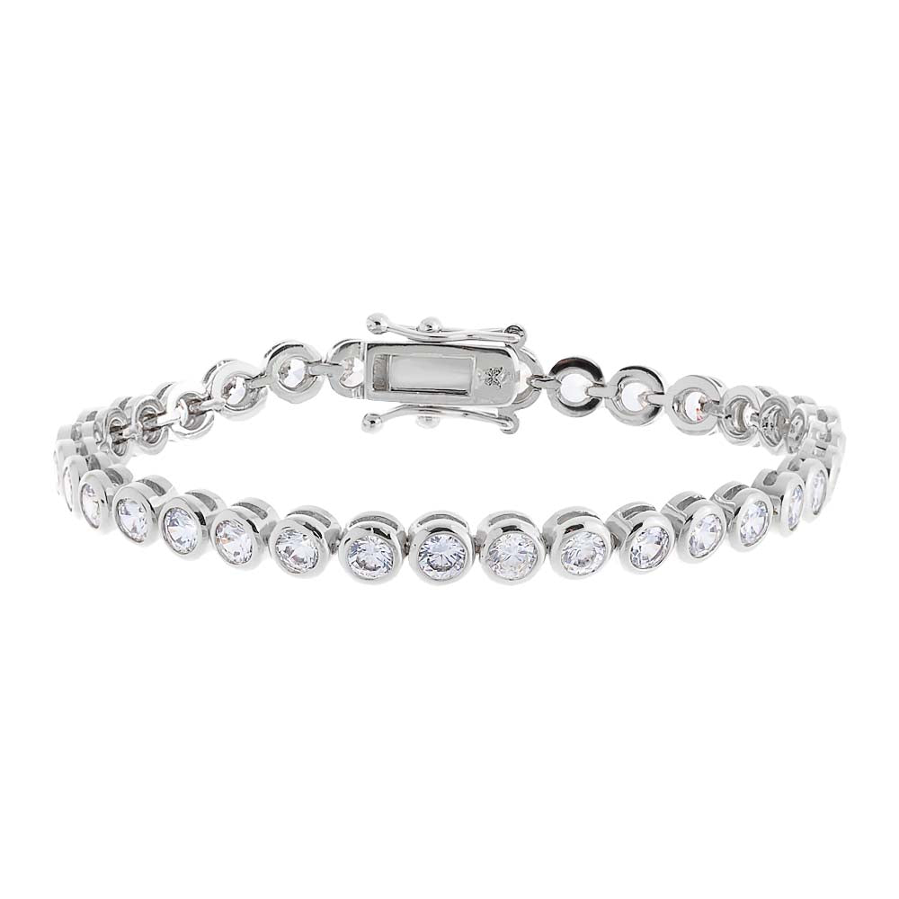 Bezel Tennis Bracelet by By Adina Eden