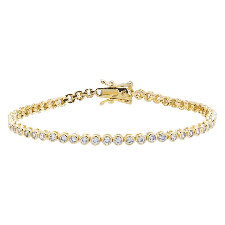 Bezel Tennis Bracelet by By Adina Eden